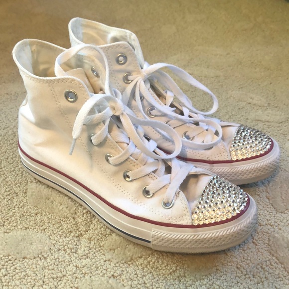 bedazzled converse high tops